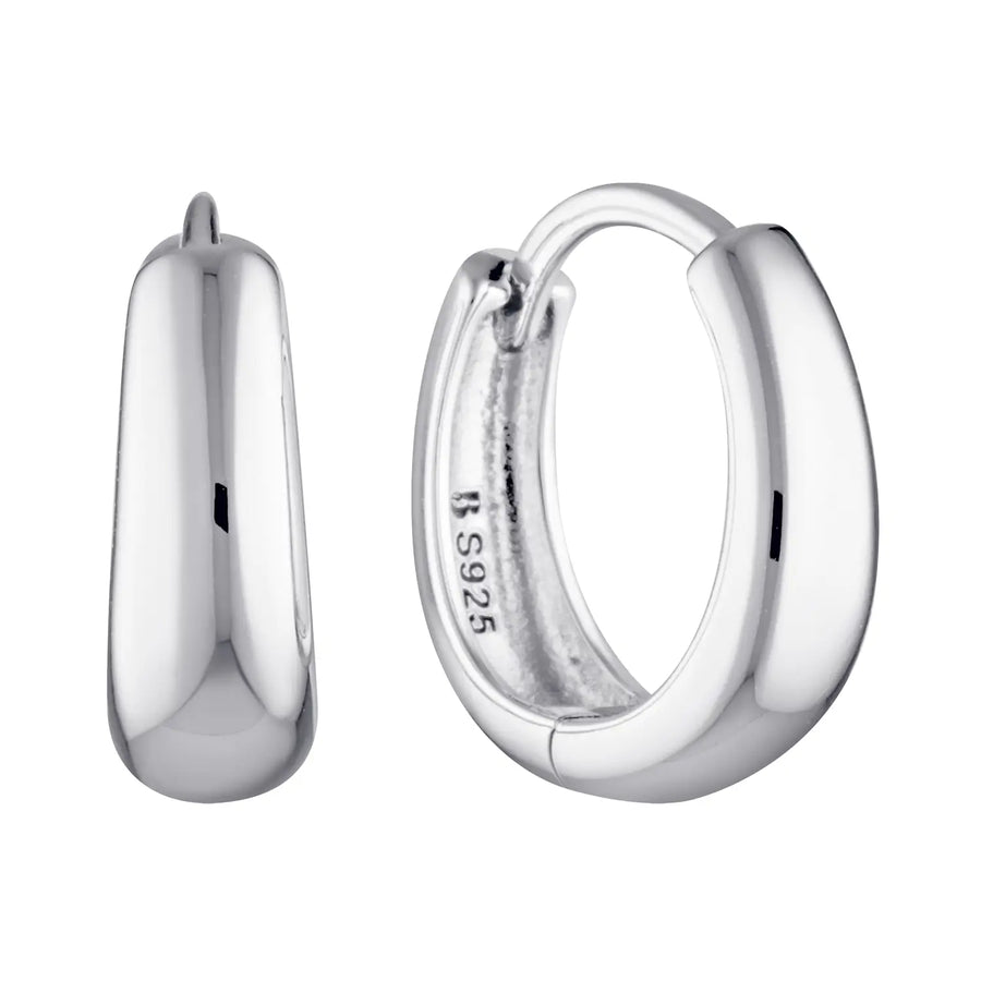 Small Tapering Huggie Earrings Silver 1 - Australian Jewellery Brand Bowerbird Jewels