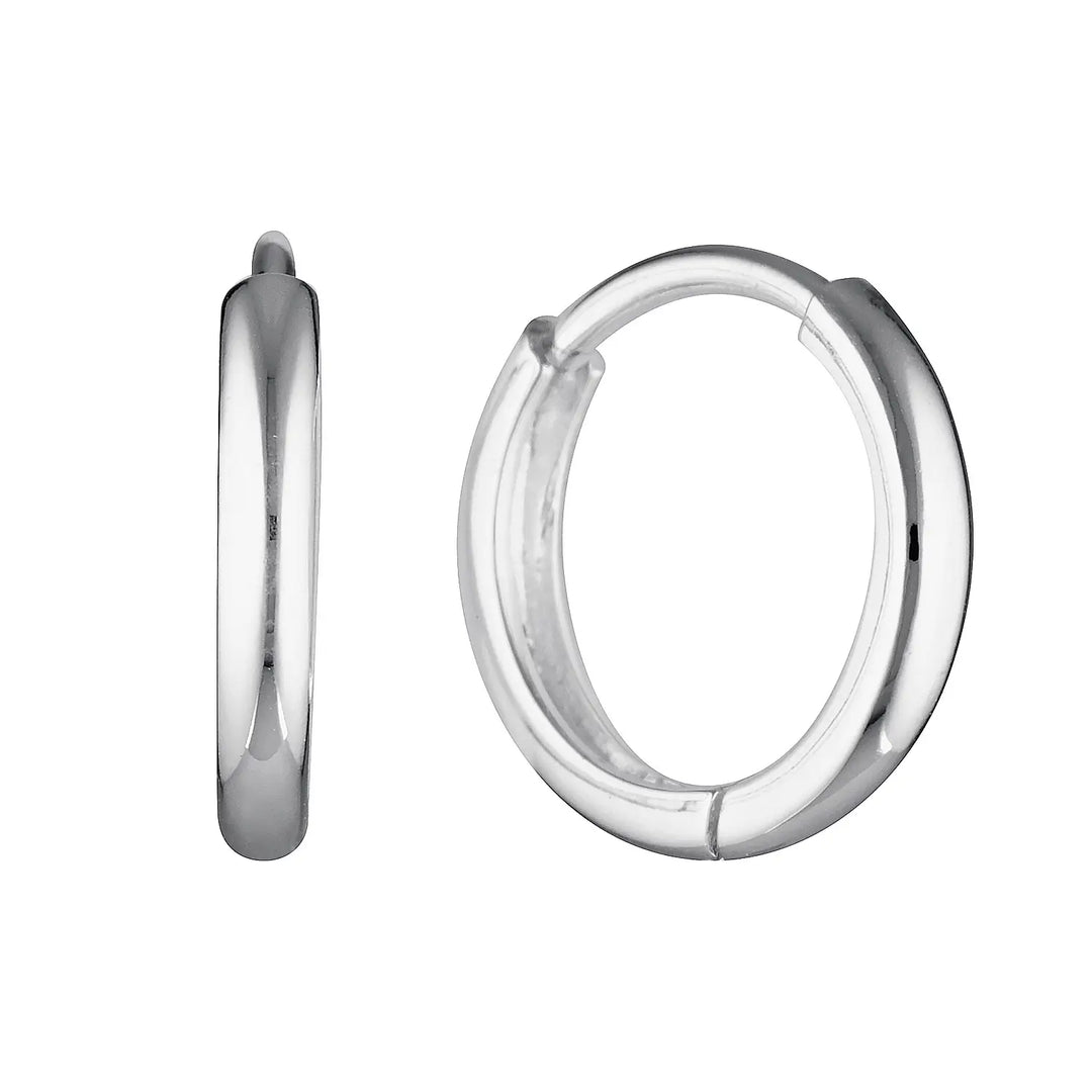 Small Huggie Hoop Earrings 12mm Silver 1 - Australian Jewellery Brand Bowerbird Jewels