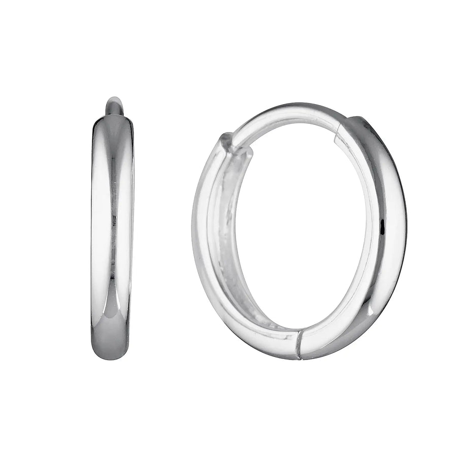 Small Huggie Hoop Earrings 12mm Silver 1 - Australian Jewellery Brand Bowerbird Jewels