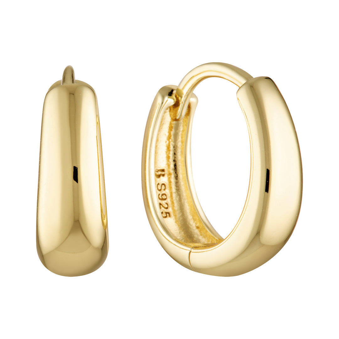 Small Tapering Huggie Earrings Gold 1 - Australian Jewellery Brand Bowerbird Jewels