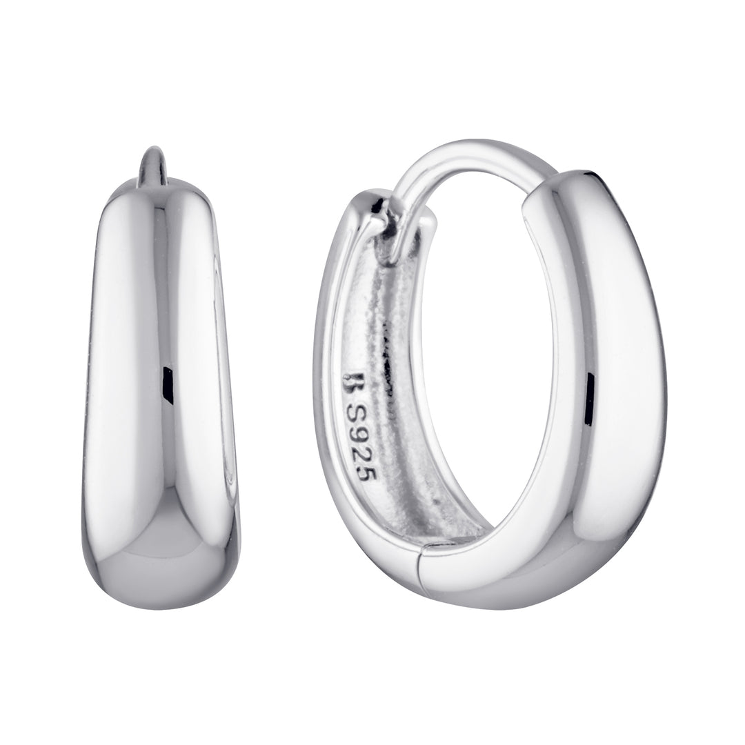 Small Tapering Huggie Earrings Silver 1 - Australian Jewellery Brand Bowerbird Jewels