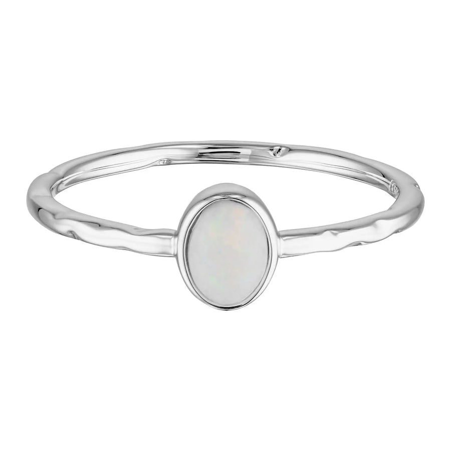 Solasta Solitaire Opalite Ring in Sterling Silver Silver 1 - Australian Jewellery Brand Bowerbird Jewels