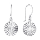 Sonrisa Drop Disc Earrings Silver 1 - Bowerbird Jewels - Online Jewellery Store
