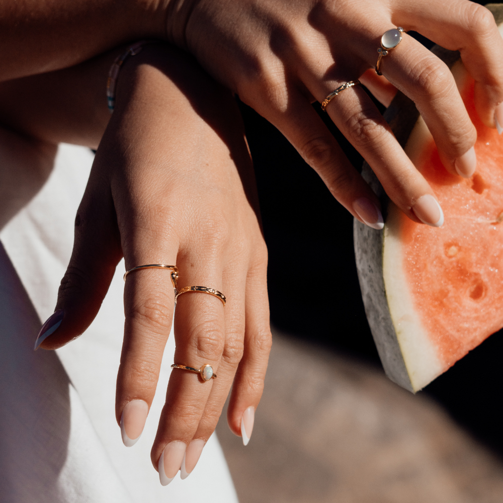 Stacking Rings Gold 2 - Bowerbird Jewels - Online Jewellery Store