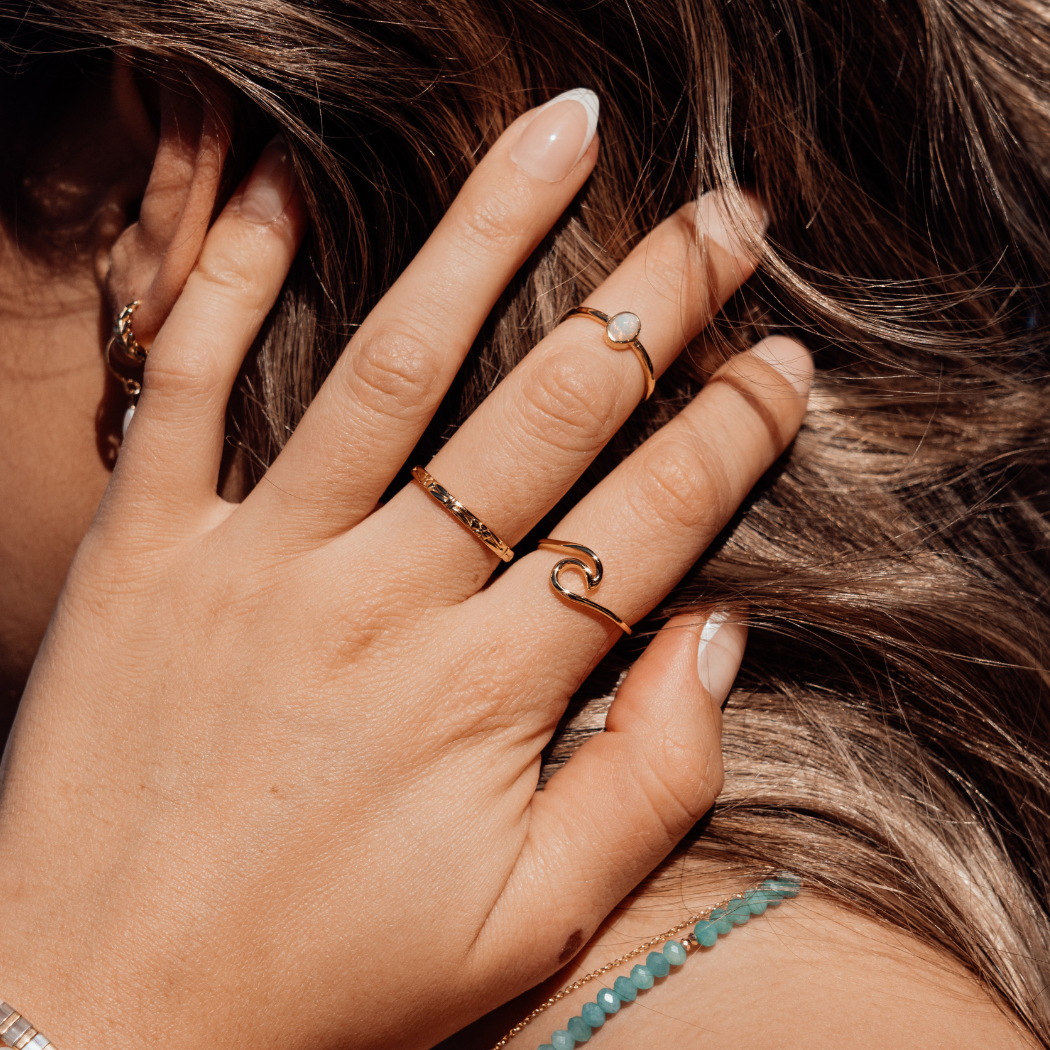 Stacking Rings Gold 3 - Bowerbird Jewels - Online Jewellery Store