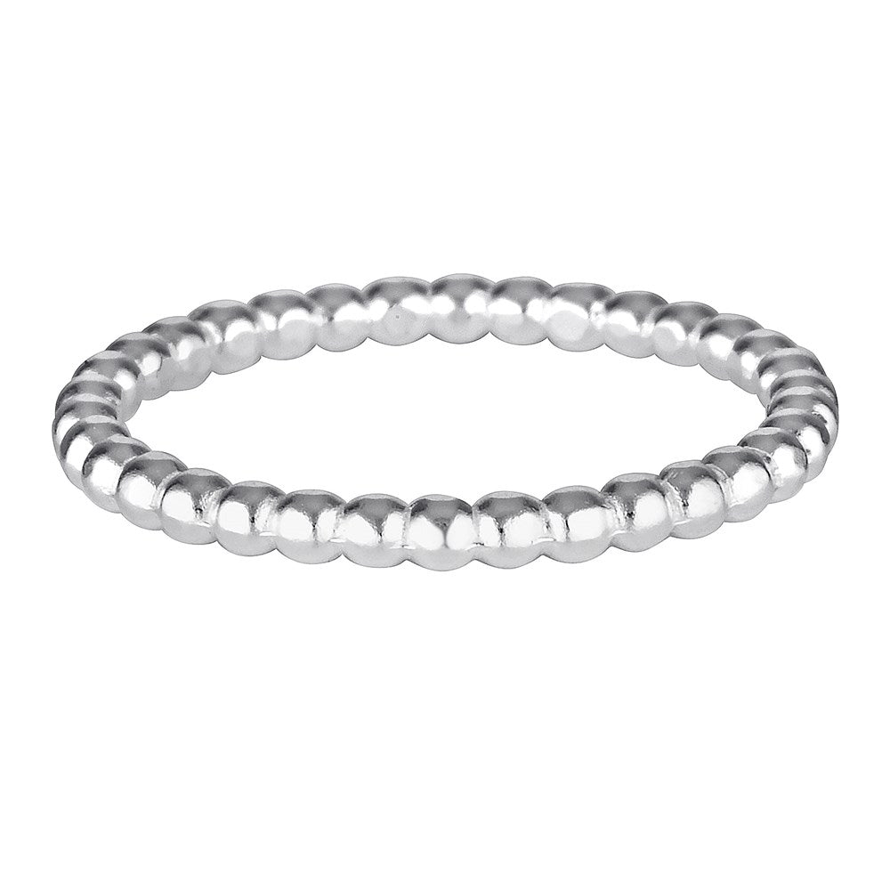 Sterling Silver Beaded Band Stacking Ring Silver 1 - Australian Jewellery Brand Bowerbird Jewels