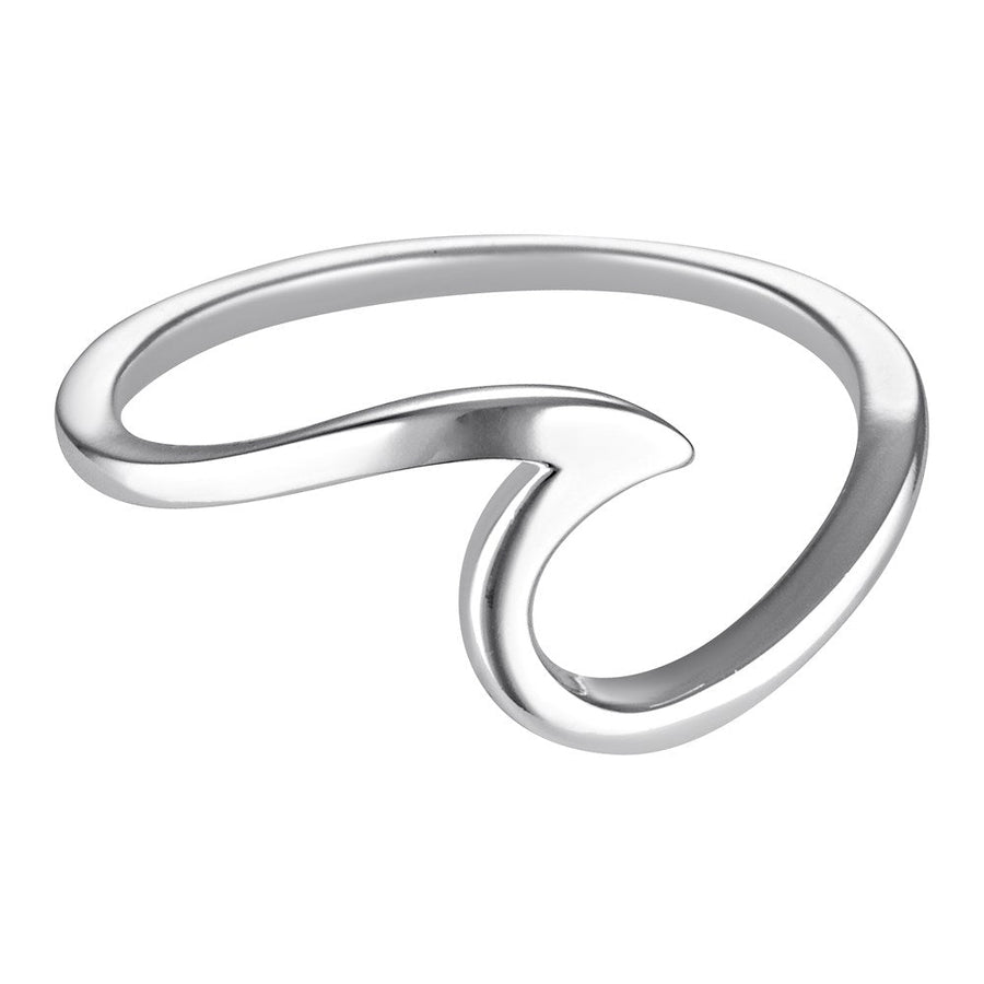 Sterling Silver Fine Wave Ring Silver 1 - Bowerbird Jewels - Online Jewellery Store