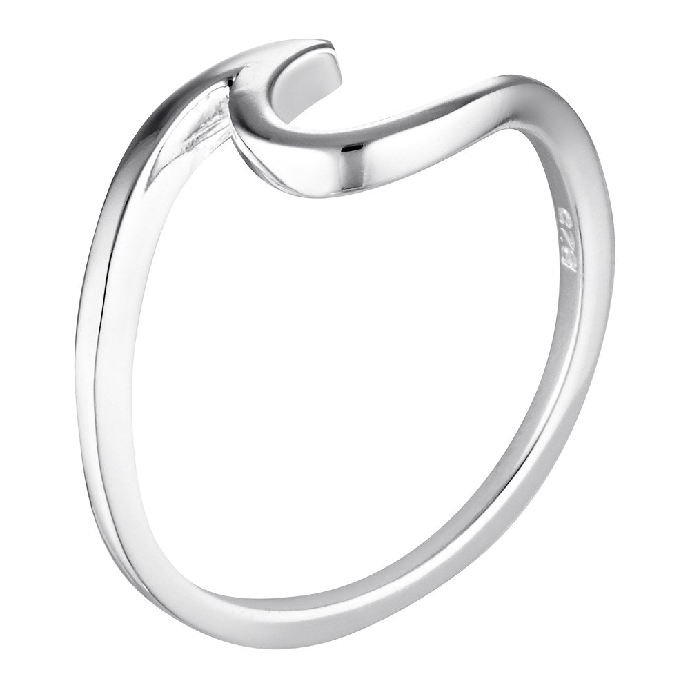 Sterling Silver Fine Wave Ring Silver 3 - Bowerbird Jewels - Online Jewellery Store