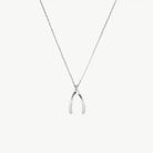 Wishbone Pendant Necklace in Sterling Silver or Gold Silver 1 - Australian Jewellery Brand Bowerbird Jewels
