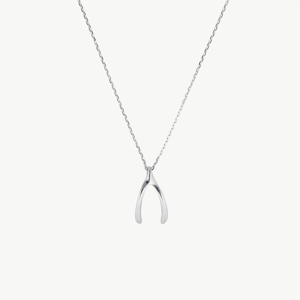 Wishbone Pendant Necklace in Sterling Silver or Gold Silver 1 - Australian Jewellery Brand Bowerbird Jewels