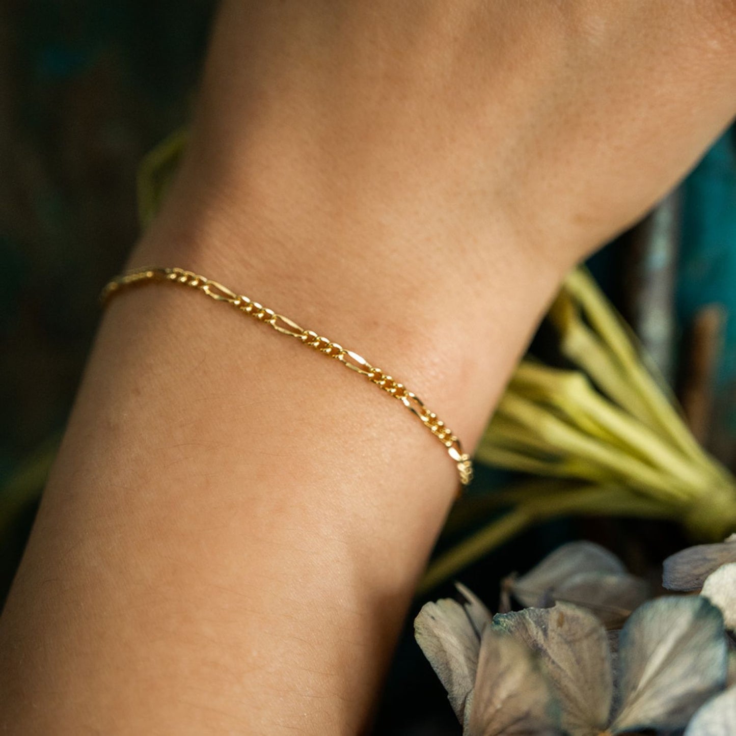 Load image into Gallery viewer,  Gold Figaro Bracelet 2 - Bowerbird Jewels - Online Jewellery Stores
