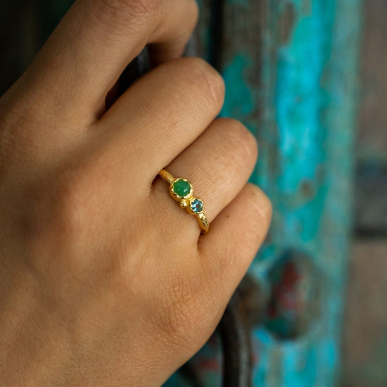 Empowered Organic Gold Stacking Ring 4 - Bowerbird Jewels - Online Jewellery Stores