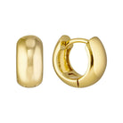 Wide Curved Polished Petite Huggies in Sterling Silver or Gold Gold 1 - Australian Jewellery Brand Bowerbird Jewels