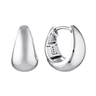 Wide Tapering Huggie Hoop Earrings Silver 1 - Australian Jewellery Brand Bowerbird Jewels