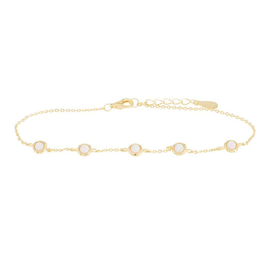 Ripples Opalite Bracelet Gold 1  - Bowerbird Jewels - Online Jewellery Stores