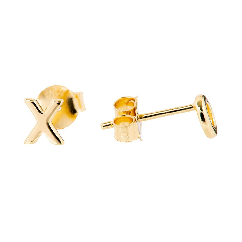Hugs and Kisses Earrings Gold 1 - Bowerbird Jewels - Online Jewellery Stores