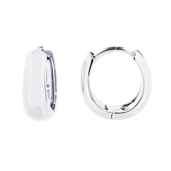 Small Tapering Huggie Earrings Silver 2 - Bowerbird Jewels - Online Jewellery Stores