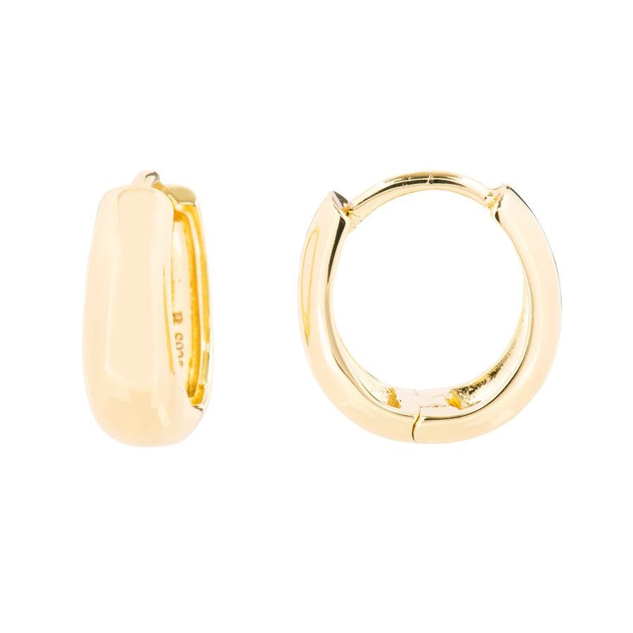 Small Tapering Huggie Earrings Gold - Bowerbird Jewels - Online Jewellery Stores