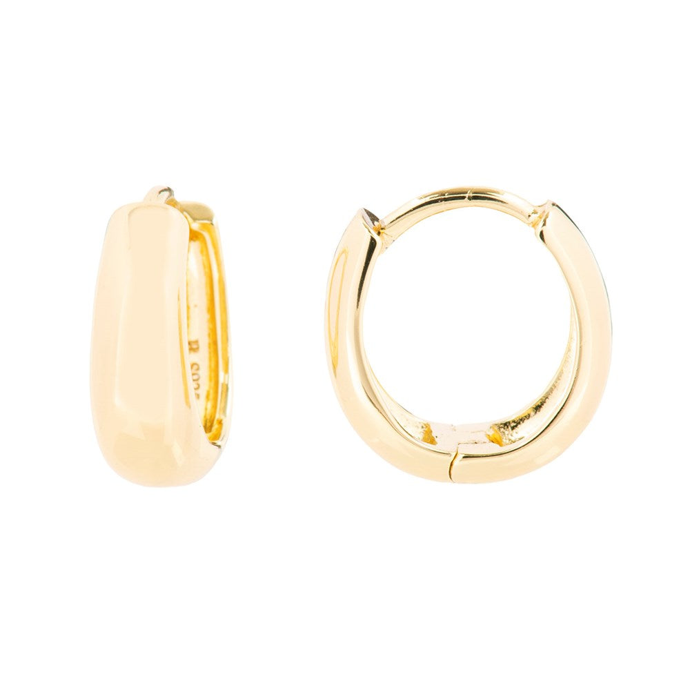 Small Tapering Huggie Earrings Gold - Bowerbird Jewels - Online Jewellery Stores