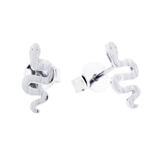 Load image into Gallery viewer, Serpent Earrings Silver 1 - Bowerbird Jewels - Online Jewellery Stores
