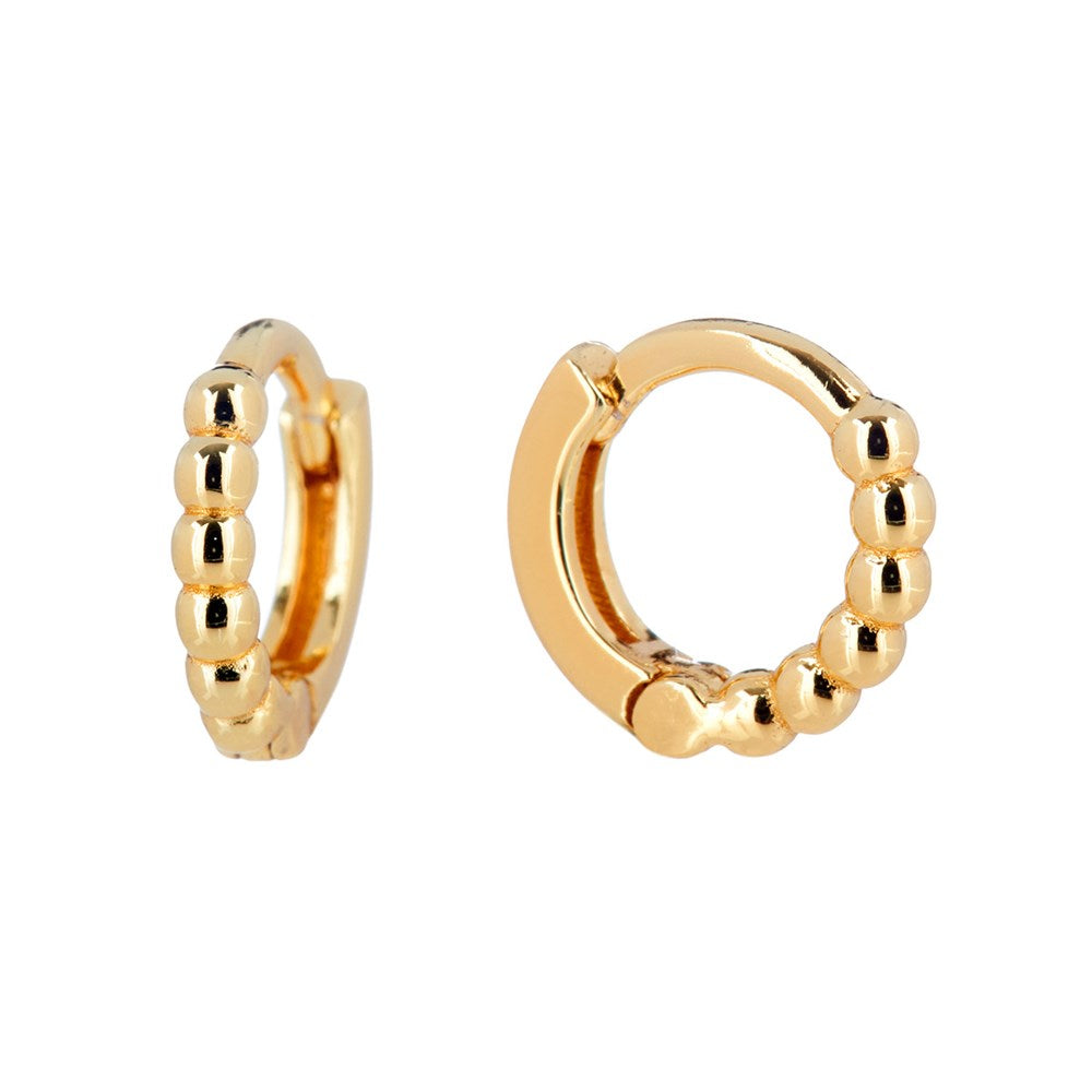 Bubble Huggie Earrings Mini Gold - Bowerbird Jewels - Online Jewellery Stores