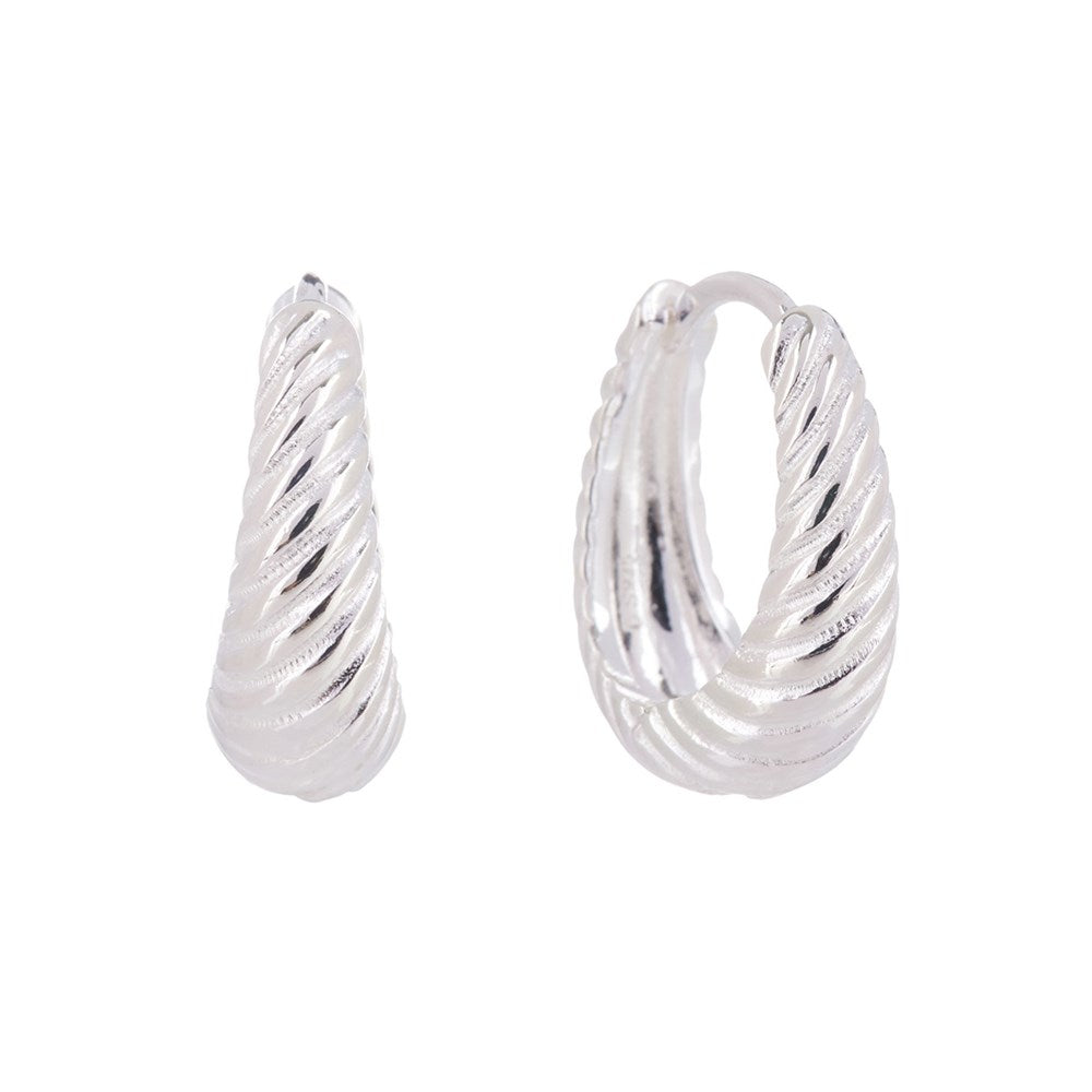 Muse Hoop Earrings Silver  - Bowerbird Jewels - Online Jewellery Stores