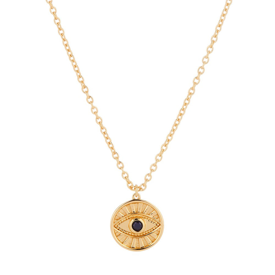 Minds Eye Necklace Gold 1 - Bowerbird Jewels - Online Jewellery Stores 