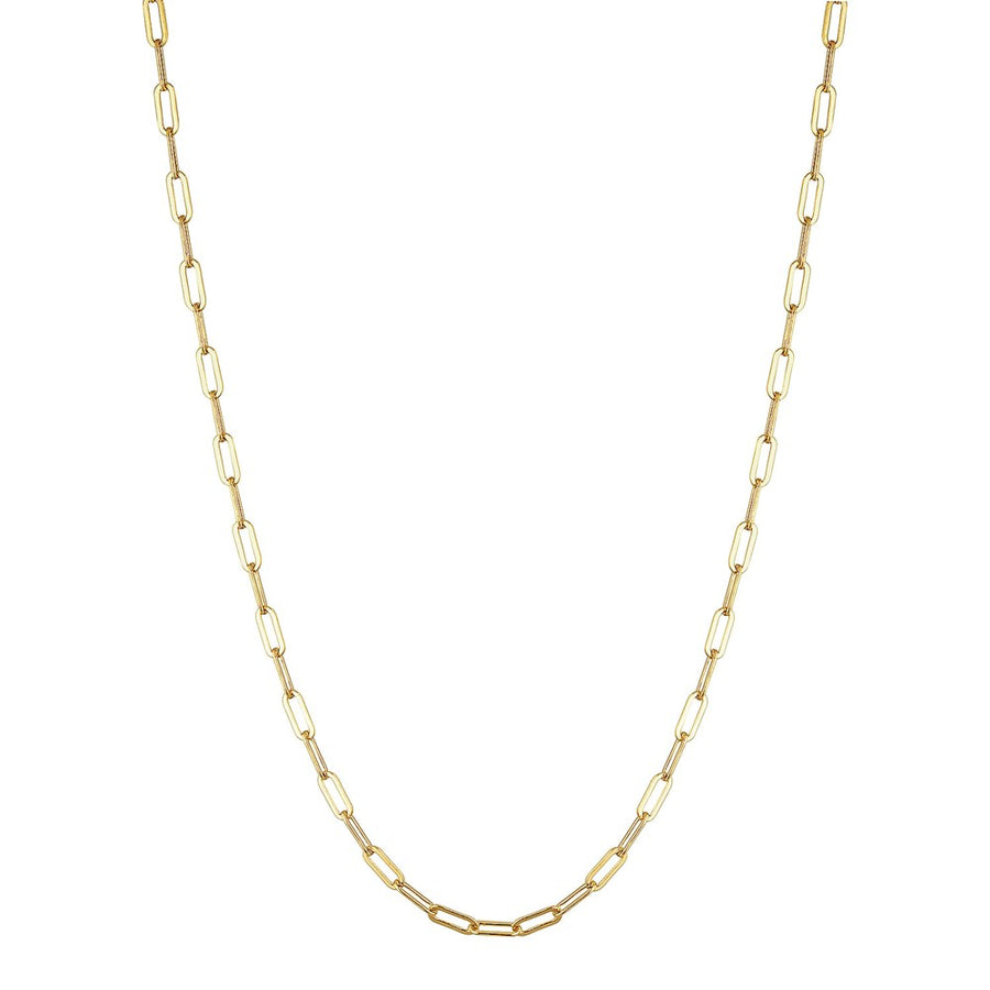 Gold Paperclip Chain 1- Bowerbird Jewels - Online Jewellery Stores