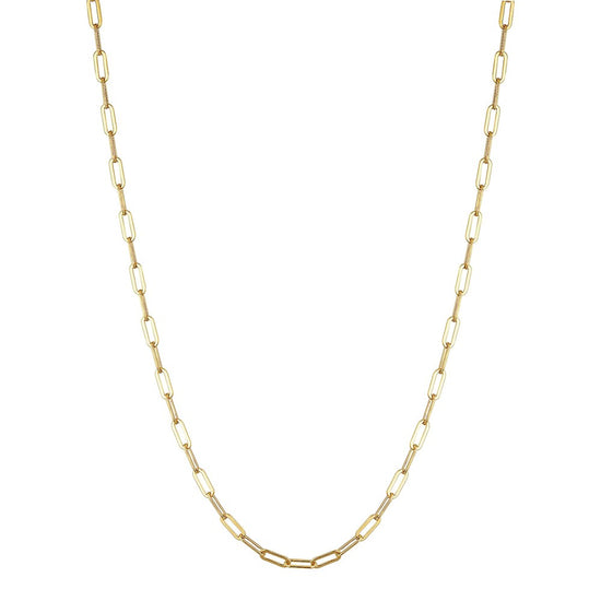 Gold Paperclip Chain 1- Bowerbird Jewels - Online Jewellery Stores
