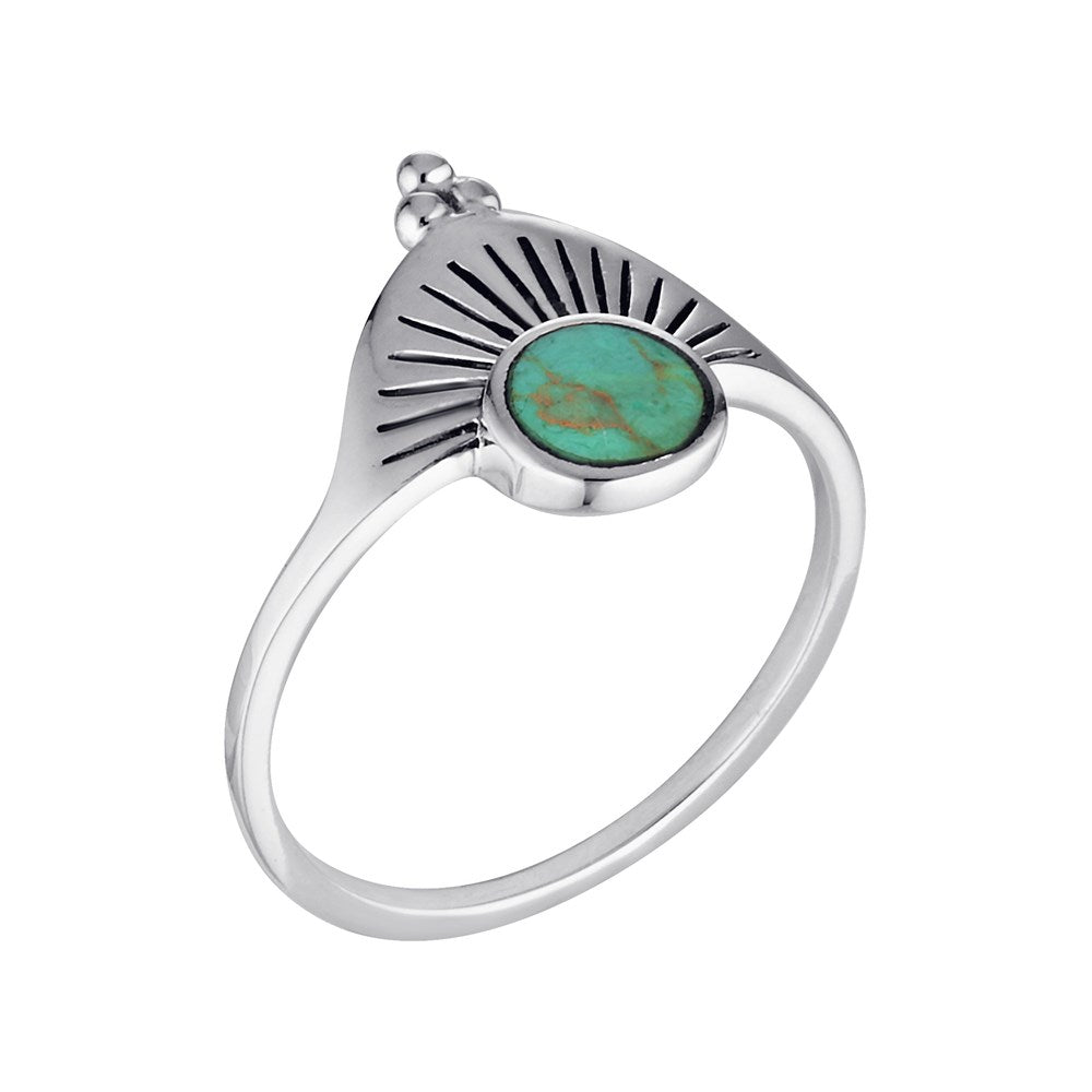 Silver Turquoise Aura Ring