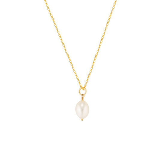 Load image into Gallery viewer, Single Drop Pearl Pendant Gold 2 - Bowerbird Jewels - Online Jewellery Stores
