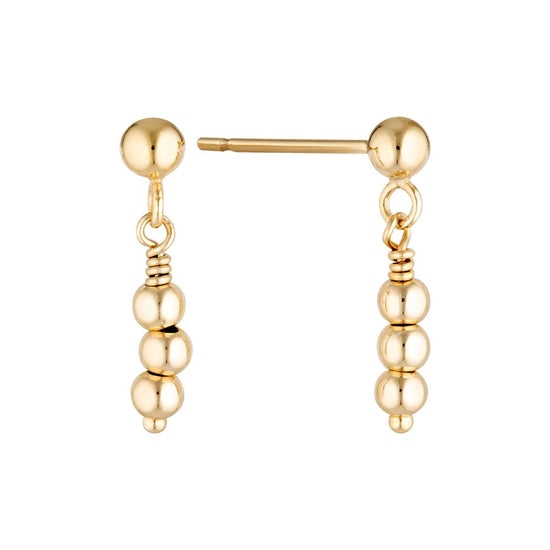 Gold Dotty Earrings - Bowerbird Jewels - Online Jewellery Stores