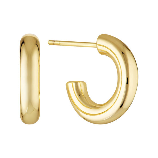 Load image into Gallery viewer, Donut Hoop Earrings Gold - Bowerbird Jewels - Online Jewellery Stores
