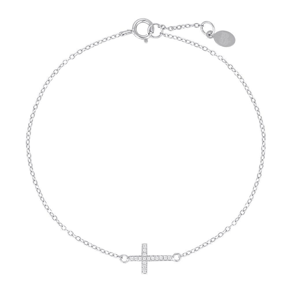 Dainty Silver Cubic Zirconia Silver Necklace and Bracelet Set