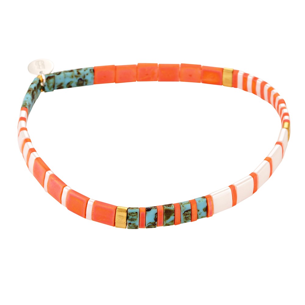 Mosaic Bracelets Coral - Bowerbird Jewels - Online Jewellery Stores