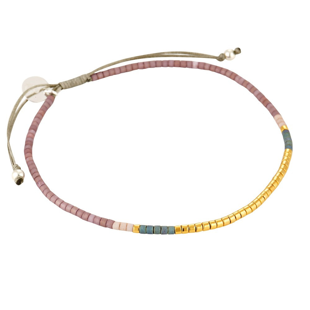 Lucent Colour Block Stacking Bracelet Lilac/Gold - Bowerbird Jewels - Online Jewellery Stores