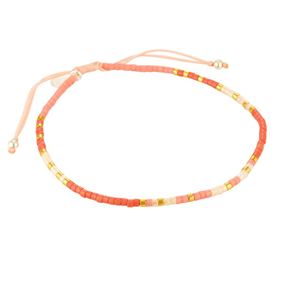 Lucent Multi Silver and Bead Layering Bracelet Flamingo - Bowerbird Jewels - Online Jewellery Stores