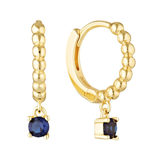 Bubble Huggie Drop Earrings Gold - Bowerbird Jewels - Online Jewellery Stores