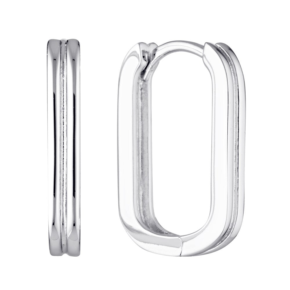 Parea Tube Hoop Earrings Silver - Bowerbird Jewels - Online Jewellery Stores