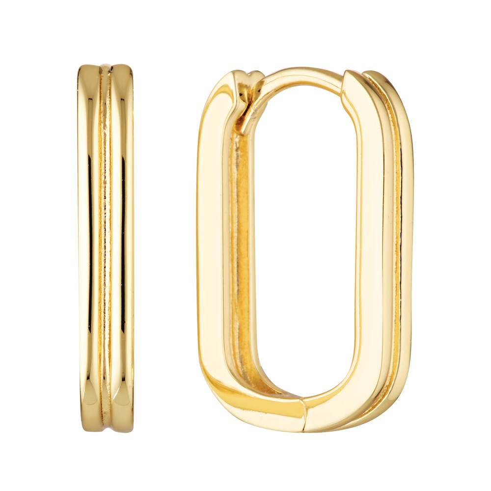 Parea Tube Hoop Earrings Gold - Bowerbird Jewels - Online Jewellery Stores