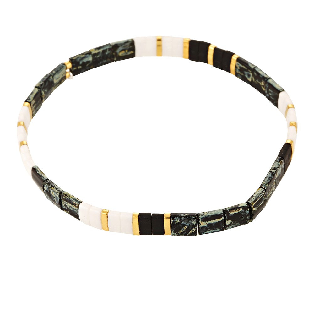 Mosaic Bracelets Jet - Bowerbird Jewels - Online Jewellery Stores