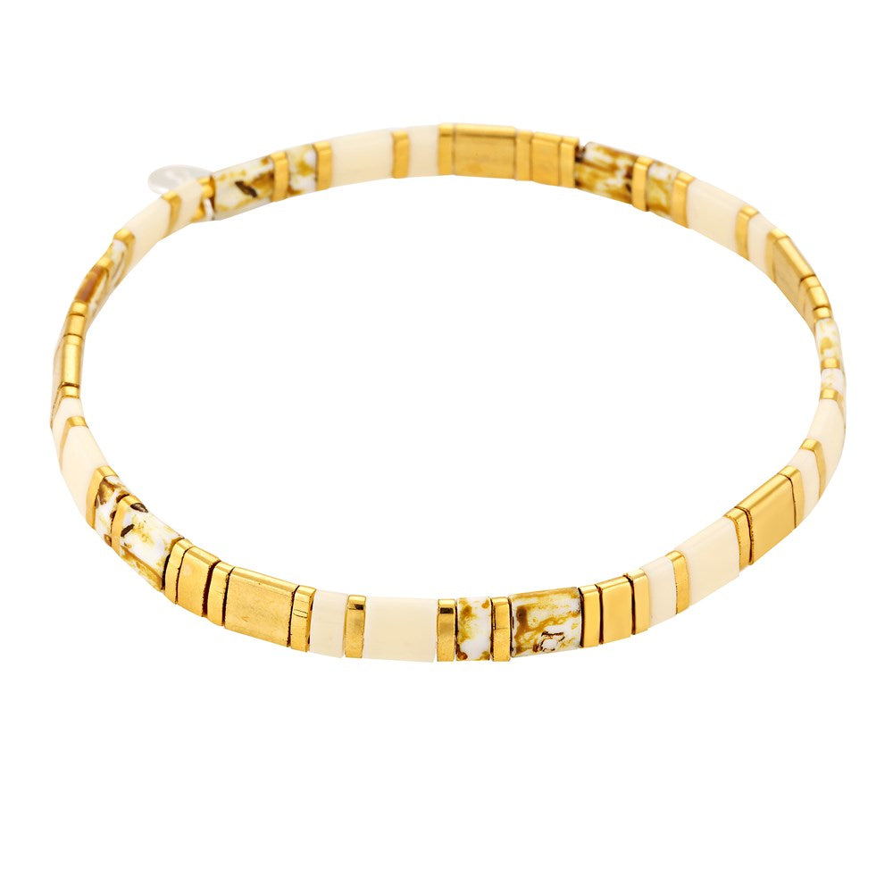  Mosaic Bracelets Goldenrod - Bowerbird Jewels - Online Jewellery Stores