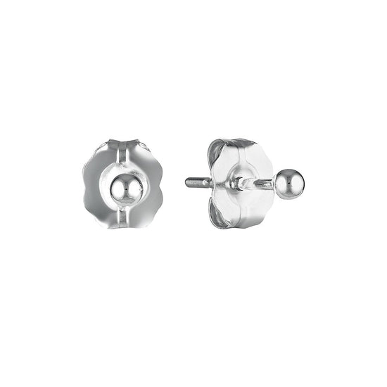 2.0mm Ball Stud Earrings Silver 2 - Bowerbird Jewels - Online Jewellery Stores