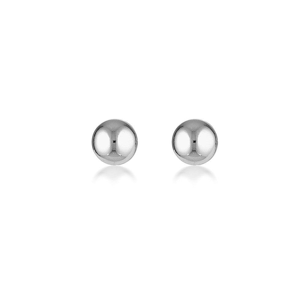 4.0mm Ball Stud Earrings Silver 1  -  Bowerbird Jewels - Online Jewellery Stores