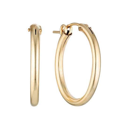  Hoop Earrings 22mm Gold 1 - Bowerbird Jewels - Online Jewellery Stores