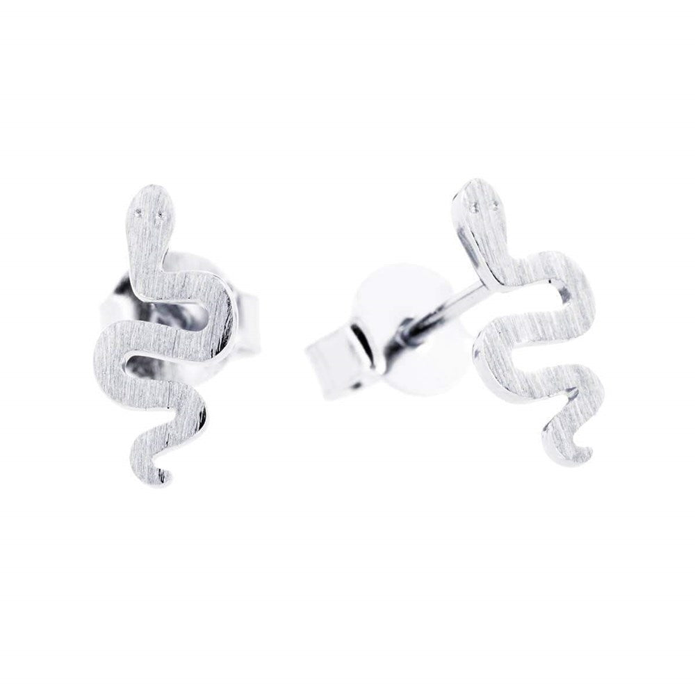 Serpent Earrings Silver 2 - Bowerbird Jewels - Online Jewellery Stores