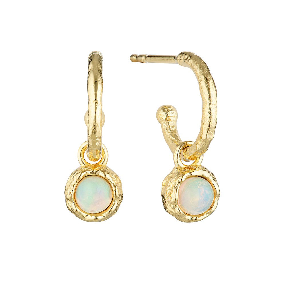 Enlightened Organic Drop Earrings Gold - Bowerbird Jewels - Online Jewellery Stores