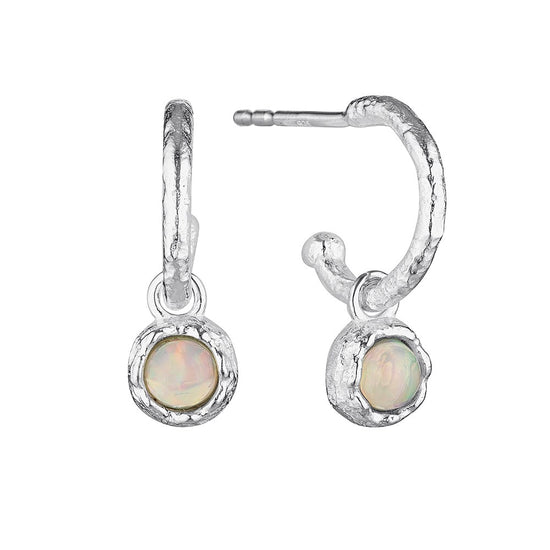 Enlightened Organic Drop Earrings Silver  - Bowerbird Jewels - Online Jewellery Stores