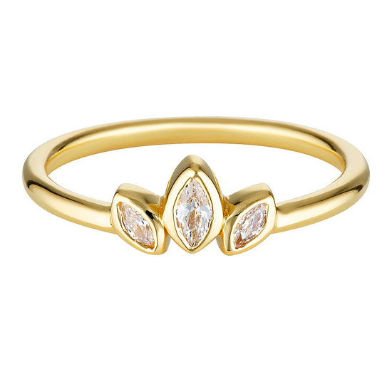   Gold Vespine Stacking Ring 1 - Bowerbird Jewels - Online Jewellery Stores
