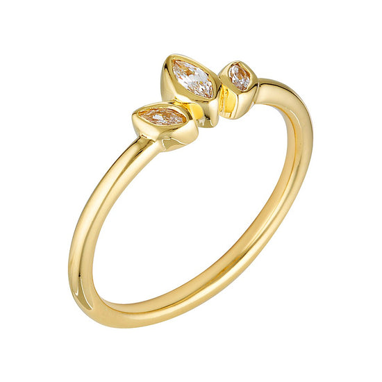  Gold Vespine Stacking Ring 2 - Bowerbird Jewels - Online Jewellery Stores